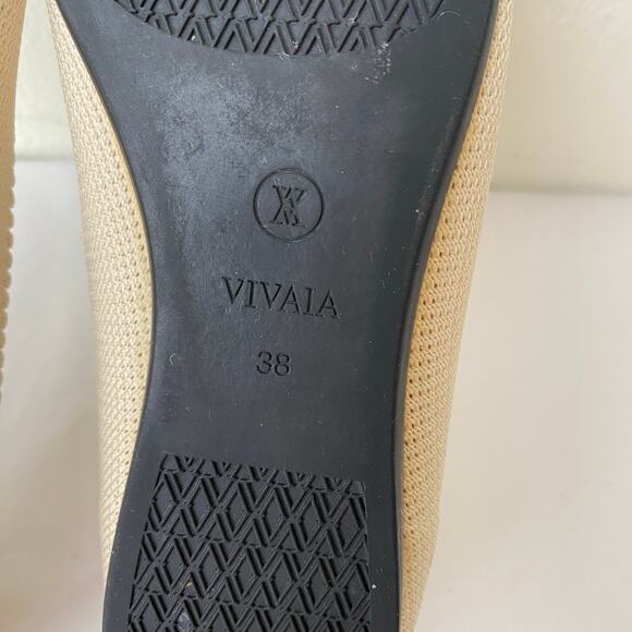 Vivaia Pointed Toe Ballet Flats Size 38 Natural Peach - Picture 12 of 14